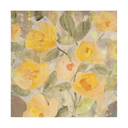 Albena Hristova 'Poppy Garden I Yellow Flowers' Canvas Art,18x18